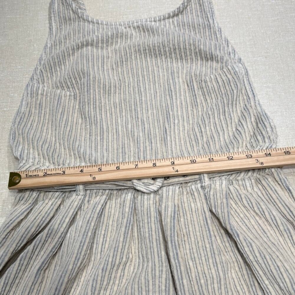 Free People The Other Side Corduroy Pinstripe Midi Dress Open Back Size 12 - Picture 7 of 10